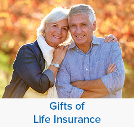 A couple smiling. Links to Gifts of Life Insurance